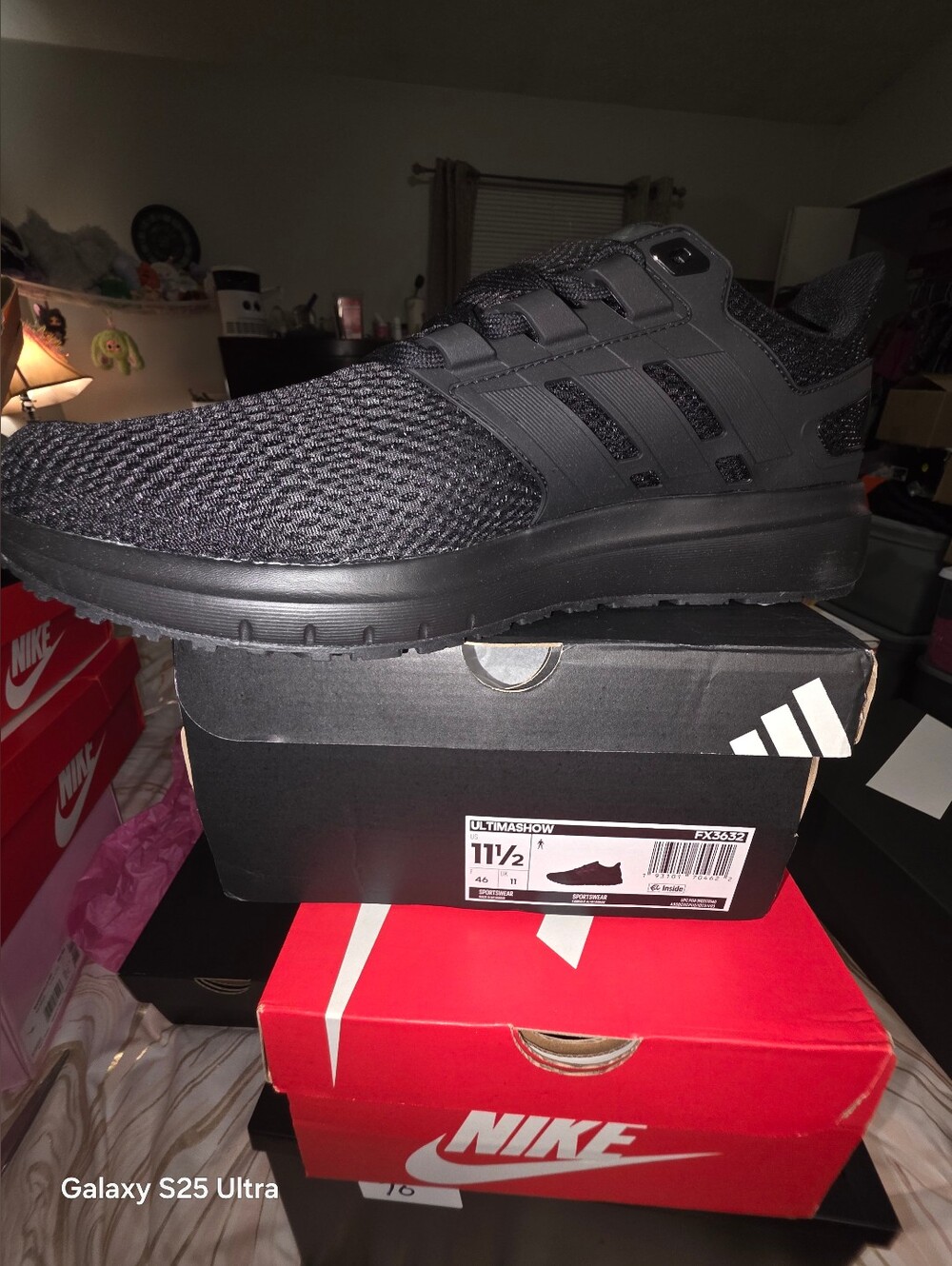 Adidas Ultimate ShowTripe Black Black Knit Athletic Shoe- Men's 11.5. New In Box